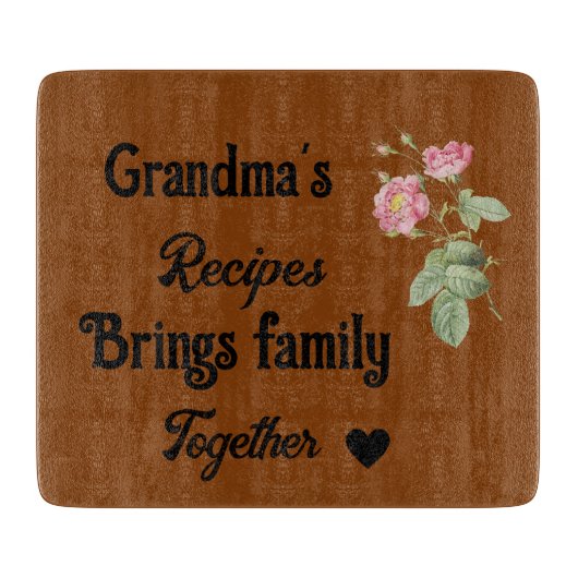 おばあちゃんのレシピは家族を一緒に母 カッティングボード (正面)