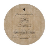 おばあちゃんのレシピカスタム家族の形見ラウンド カッティングボード (正面)