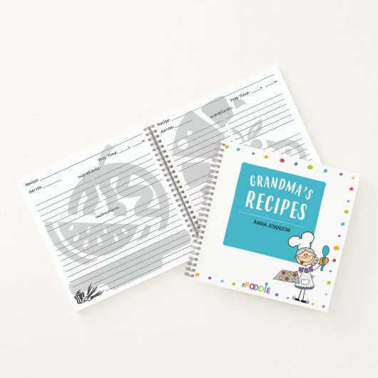  おばあちゃんのレシピパーソナライズされた料空白の理  ノートブック (内部)