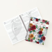 おばあちゃんのレシピ紙フラワーレシピ本 ノートブック (内部)