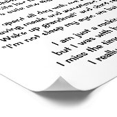 おばあちゃんのロッキングチェア詩 ポスター (角)