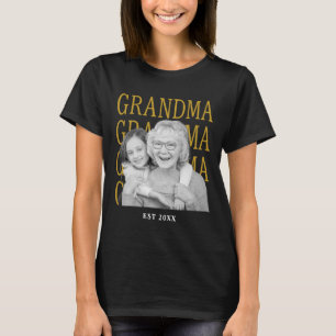 おばあちゃんのヴィンテージ写真 おばあちゃんおじいちゃんの誕生日 カスタムギフト Tシャツ