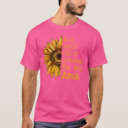 おばあちゃんの世界では特別なAmaおばあちゃんに Tシャツ (正面)