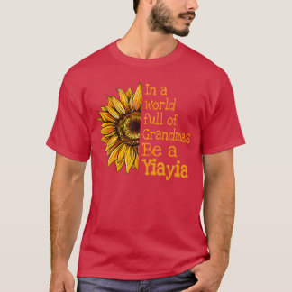 おばあちゃんの世界ではYiayiaであれ ギリシャ ギリシャ語 グラフィック Tシャツ
