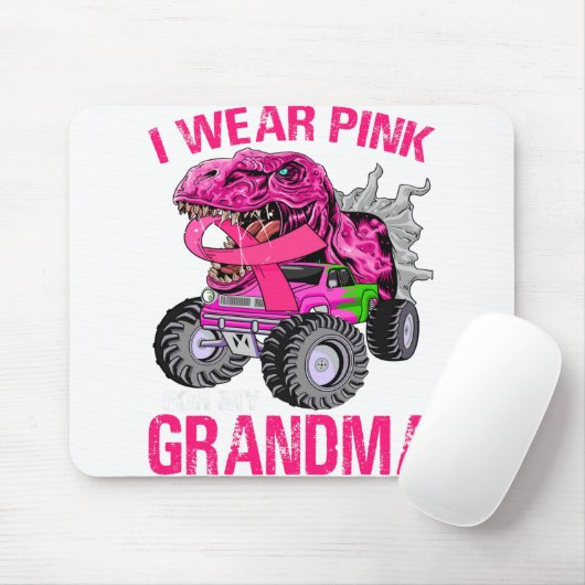 おばあちゃんの乳がんの衣服ピンク マウスパッド (マウス)