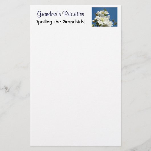 おばあちゃんの優先文房具が孫を傷つける 便箋 (正面)