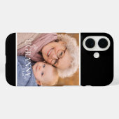 おばあちゃんの写真と創立年モダンハート Case-Mate iPhoneケース (裏面 (横))