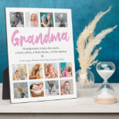 おばあちゃんの写真と引用文 フォトプラーク (側面)