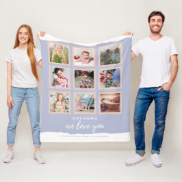 おばあちゃんの写真の贈り物 – フォトコラージュおばあちゃん フリースブランケット
