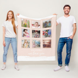 おばあちゃんの写真の贈り物 – フォトコラージュおばあちゃん フリースブランケット