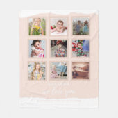 おばあちゃんの写真の贈り物 – フォトコラージュおばあちゃん フリースブランケット (正面)