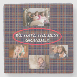 おばあちゃんの写真は白いフォントのプレーンなクッキーみたいなもの ストーンコースター