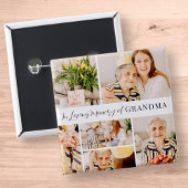 おばあちゃんの写真コラージュの愛モダンの記憶で 缶バッジ