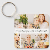 おばあちゃんの写真コラージュモダンで私たちの思い出 キーホルダー (正面)