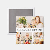 おばあちゃんの写真コラージュモダンで私たちの思い出 マグネット (正面/裏面)