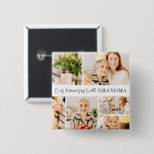 おばあちゃんの写真コラージュモダンで私たちの思い出 缶バッジ (正面&裏面)