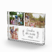 おばあちゃんの写真コラージュ祖父母の日のギフト フォトブロック (右)