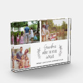 おばあちゃんの写真コラージュ祖父母の日のギフト フォトブロック (左)