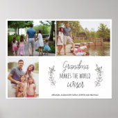 おばあちゃんの写真コラージュ祖父母の日のギフト ポスター (正面)