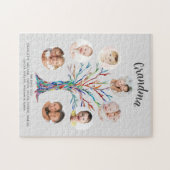 おばあちゃんの写真コラージュ記念品 ジグソーパズル (横)