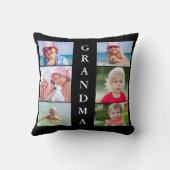 おばあちゃんの写真コラージュ クッション (裏面)