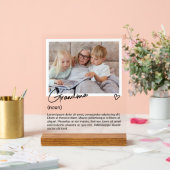 おばあちゃんの写真パーソナライズされたと名詞の説明 アクリルサイン (ウェディング)