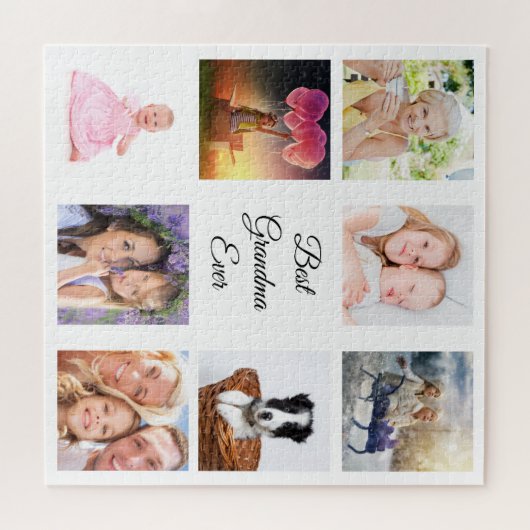 おばあちゃんの写真最高のコラージュ ジグソーパズル (横)