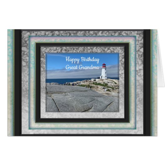 おばあちゃんの写真素晴らし誕生日カード (正面横)