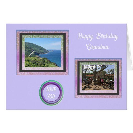 おばあちゃんの写真誕生日カード (正面横)