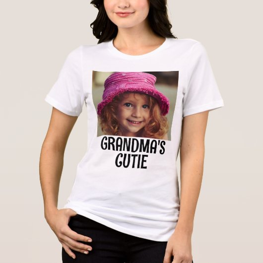 おばあちゃんの写真Tシャツ トライブレンドＴシャツ (正面)
