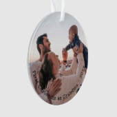 おばあちゃんの初めてのクリスマスパーソナライズされた写真 オーナメント (正面)