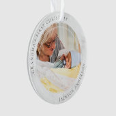 おばあちゃんの初めてのクリスマスフォトキープサケ オーナメント (正面)