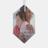 おばあちゃんの初めてのクリスマス ガラスオーナメント (正面右)