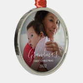 おばあちゃんの初めてのクリスマス メタルオーナメント (右)