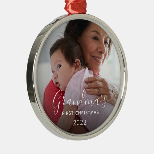 おばあちゃんの初めてのクリスマス メタルオーナメント (右)