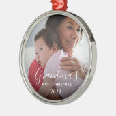 おばあちゃんの初めてのクリスマス メタルオーナメント (左)