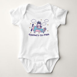 おばあちゃんの副操縦士 - ユニコーン飛行機 ベビーボディスーツ