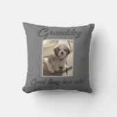 おばあちゃんの可愛い犬の枕 クッション (正面)