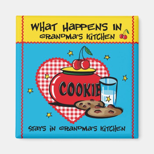 おばあちゃんの台所で起こる マグネット (正面)