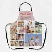 おばあちゃんの台所|カラーブロックフォトコラージュ エプロン (正面)