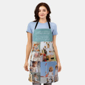 おばあちゃんの台所|カラーブロックフォトコラージュ エプロン (着用した状態)