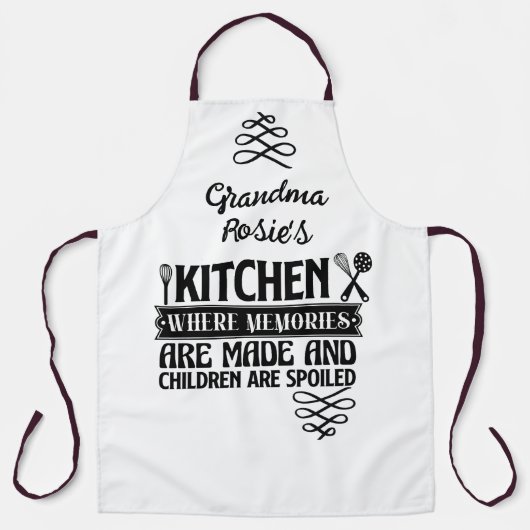 おばあちゃんの台所 |子どもたちを甘やかした思い出 エプロン (正面)