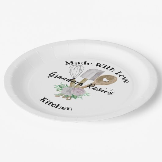 おばあちゃんの台所 |愛で作パーソナライズされたる ペーパープレート (アングル)