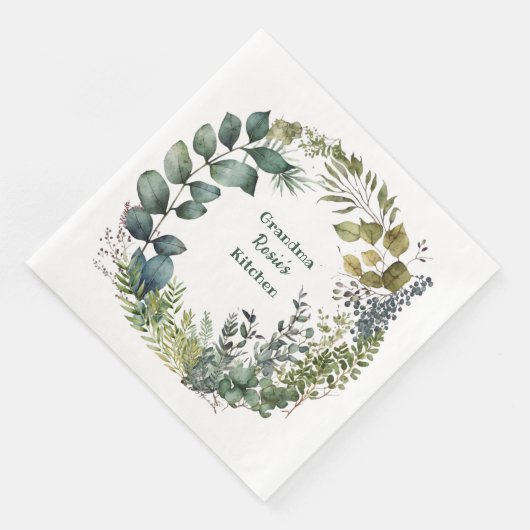 おばあちゃんの台所 |水パーソナライズされた色リース (コーナー)