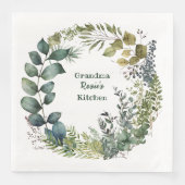 おばあちゃんの台所 |水パーソナライズされた色リース (正面)