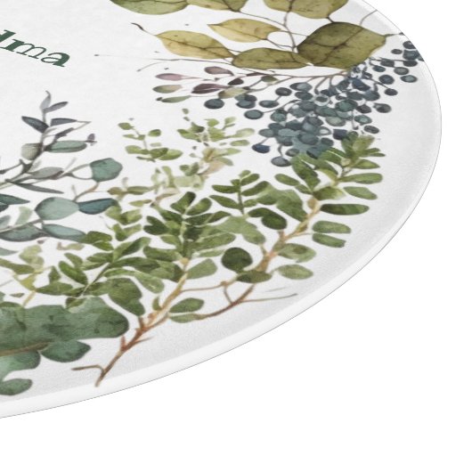 おばあちゃんの台所 |水パーソナライズされた色リース カッティングボード (角)