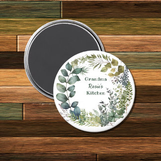 おばあちゃんの台所 |水パーソナライズされた色リース マグネット