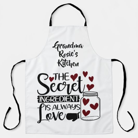 おばあちゃんの台所 |秘密の成分は愛 エプロン (正面)
