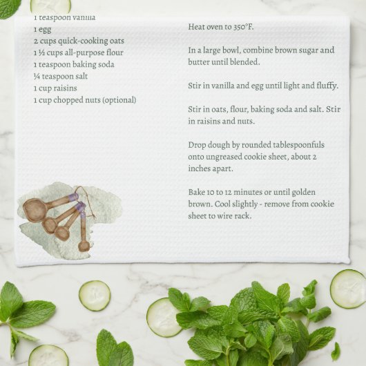 おばあちゃんの台所 | Cookieパーソナライズされたレシピ キッチンタオル (折り畳み)