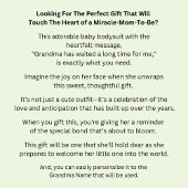 おばあちゃんの名前が長い間待っていてくれた ベビーボディスーツ